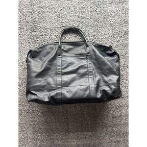 Coach Glovetan‎ Leather Weekender Travel Duffle Bag Black 128-0038 23.5" x 18"